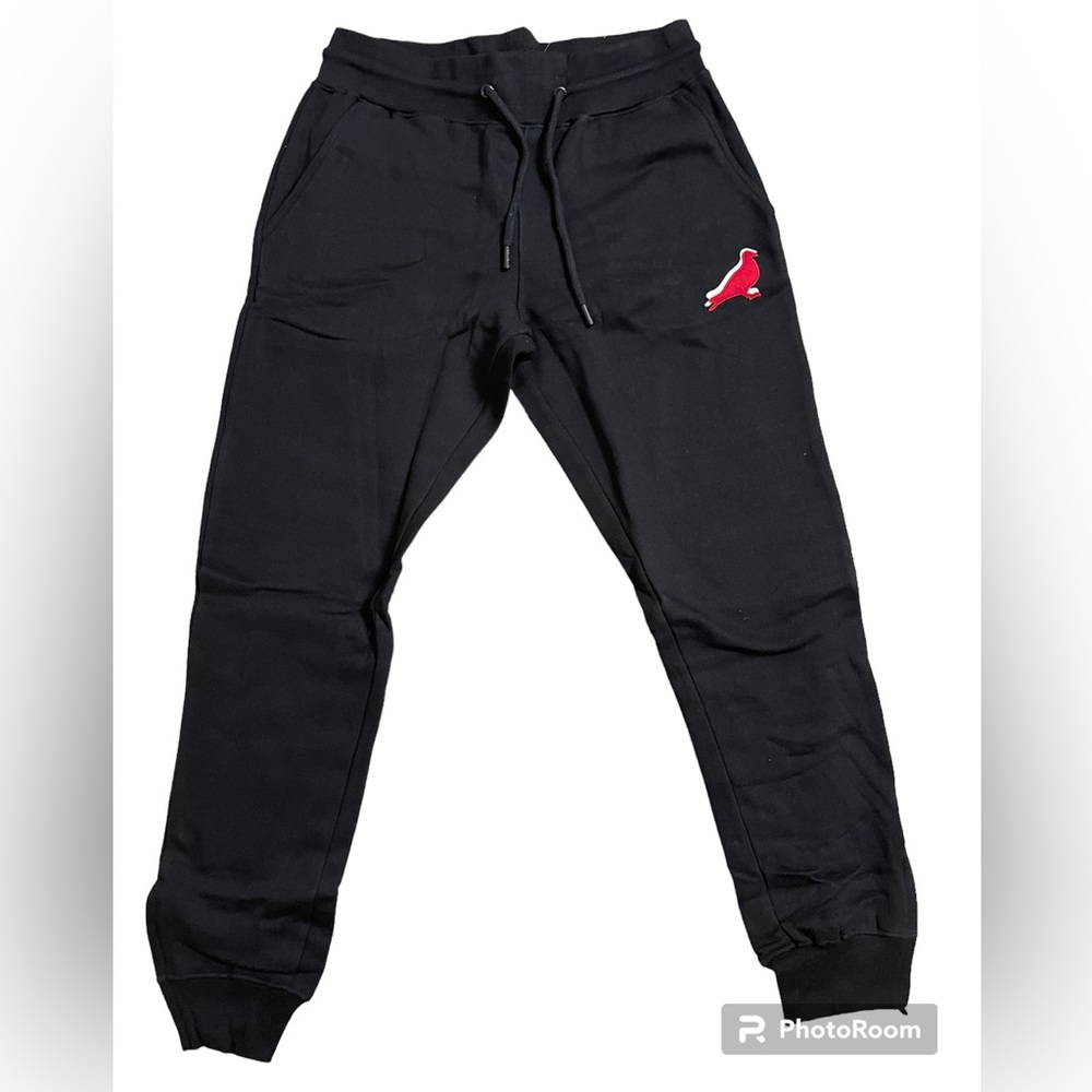 Staple Double Pigeon Logo Sweatpants Black - Size Medium